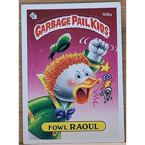 1986 TOPPS GARBAGE PAIL KIDS ROWL RAOUL WHITE CIRCLE ERROR...